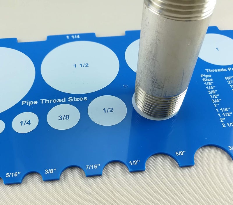 Stainless Town Pipe & Tubing Size Gauge - Image 1