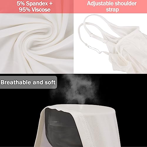 BQTQ 5 Pcs White Camisoles for Women Spaghetti Strap Basic Camisole Tank Tops, M - Image 4