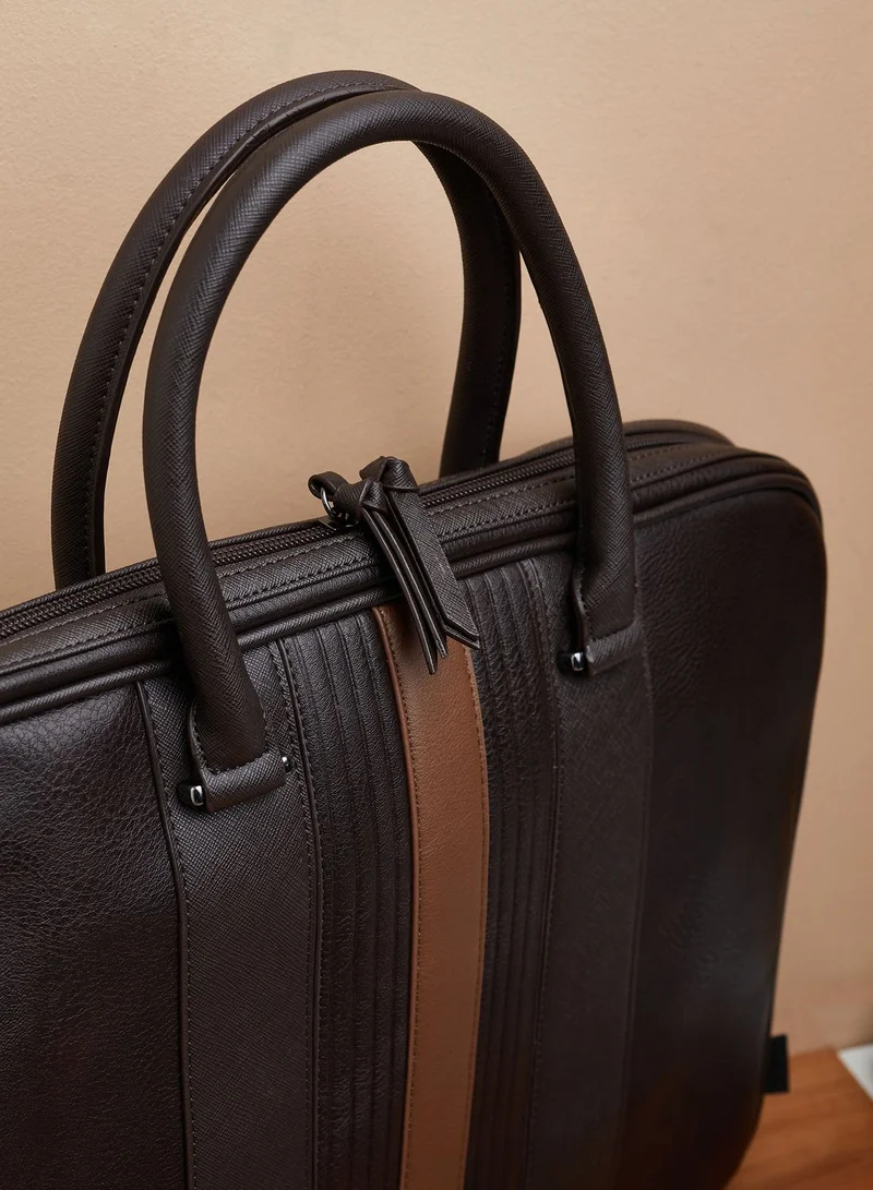 Ted Baker Nevver Striped Pu Document Laptop Bag
