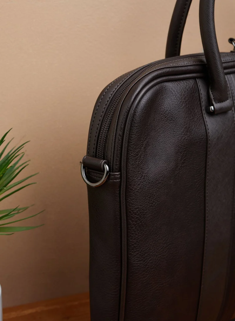 Ted Baker Nevver Striped Pu Document Laptop Bag