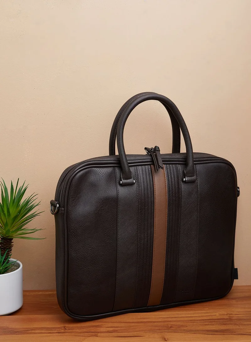 Ted Baker Nevver Striped Pu Document Laptop Bag