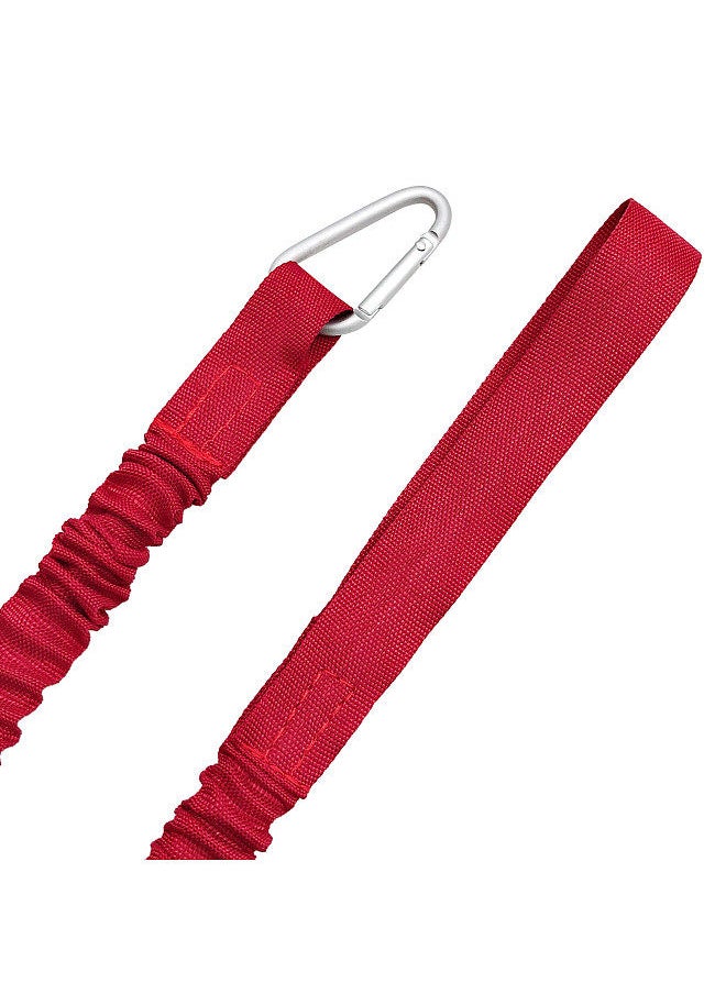 Generic - Stretchable Paddle Leash with D-Shape Carabiner Fishing Poles Leash for Kayak Canoe Boat - Image 1