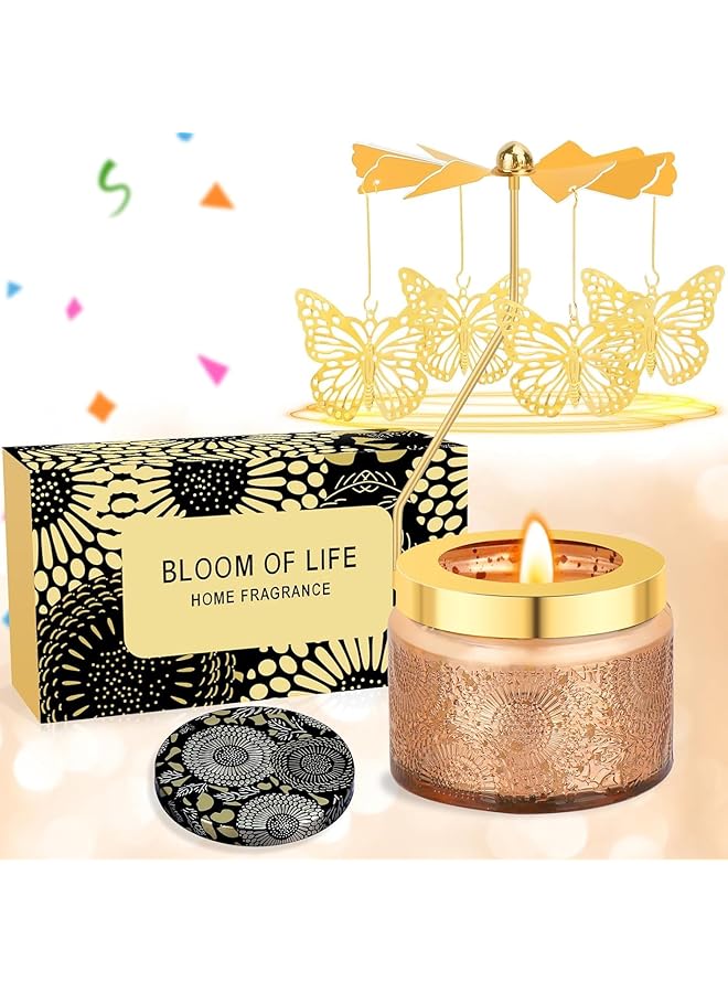 Green Tiger Butterfly Gifts for Women | Rotatable Lavender Scented Candle with Gift Box | Unique Birthday, Anniversary, Halloween, and Christmas Gift Ideas - Image 1