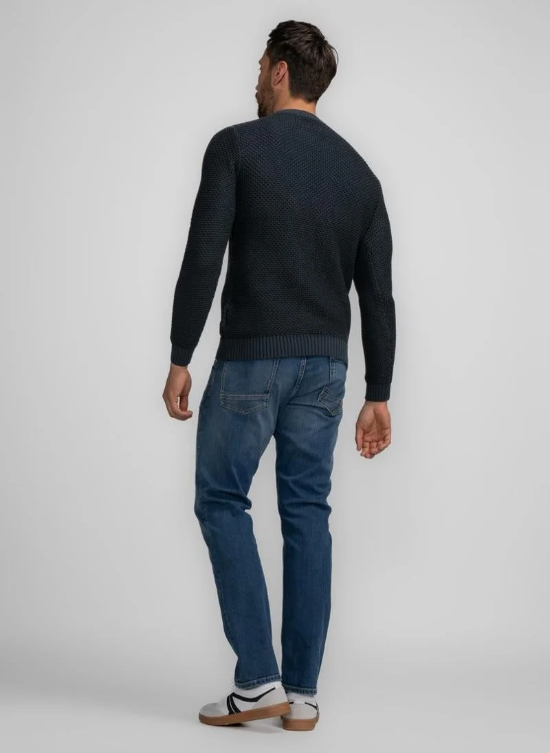 Petrol Industries 5185-Midnight Blue Men Knitwear Round Neck Basic for Men | Best Price UAE