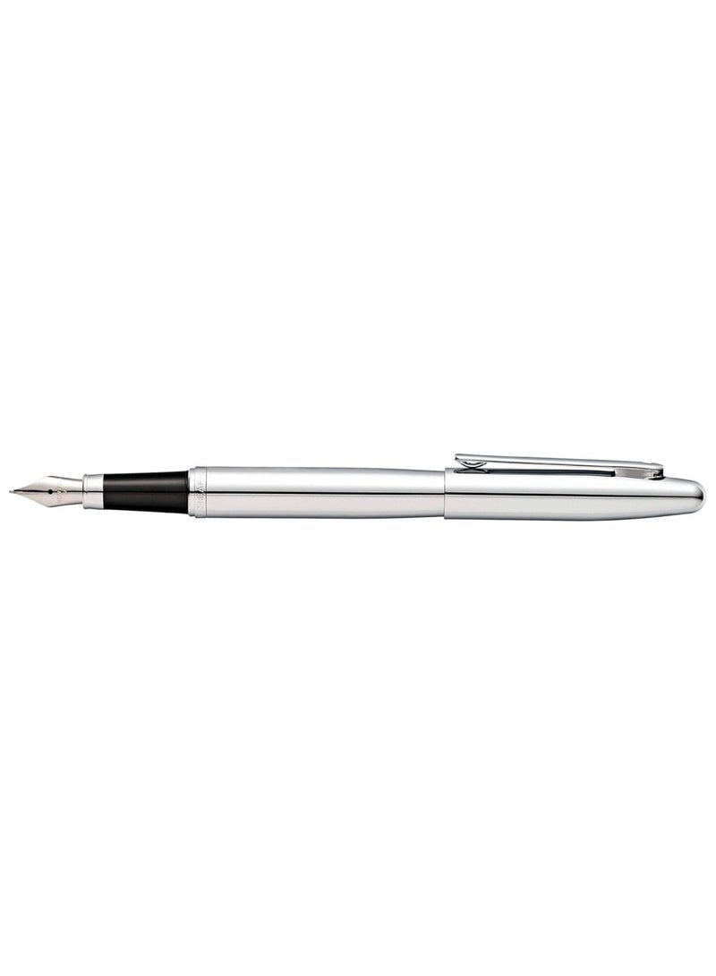 SHEAFFER VFM Fountain Pen With Chrome Trim And Polished Chrome Barrel In Gift Box - Image 5