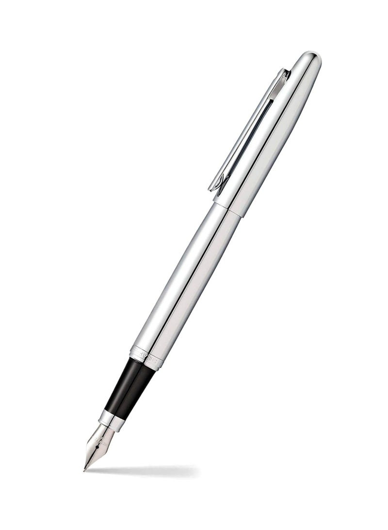 SHEAFFER VFM Fountain Pen With Chrome Trim And Polished Chrome Barrel In Gift Box - Image 4