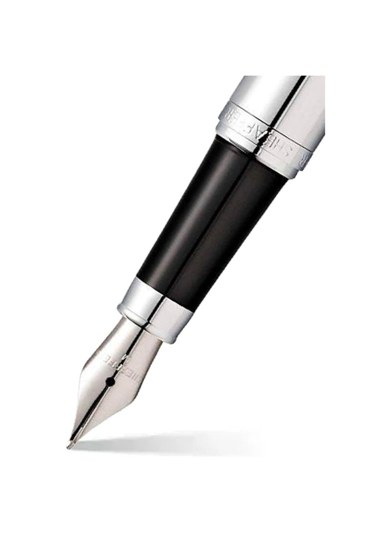 SHEAFFER VFM Fountain Pen With Chrome Trim And Polished Chrome Barrel In Gift Box - Image 2