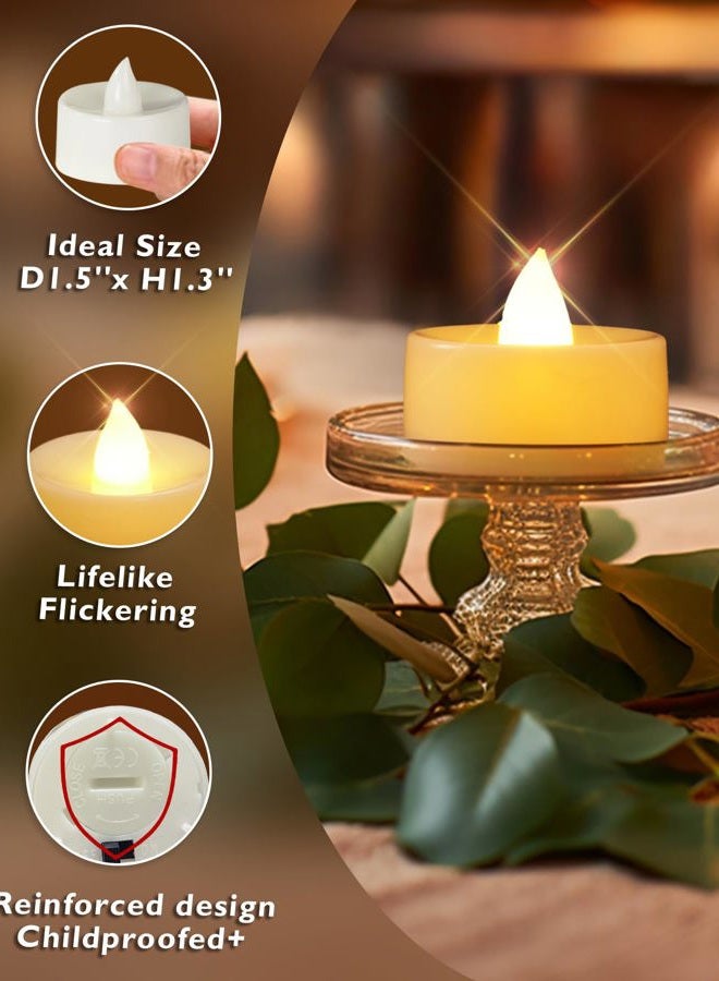Homemory 12Pack Flameless LED Candles Tea Lights Battery Operated, 200+Hours Electric Fake Candles Tealights for Votive, Halloween, Pumpkin, Ofrenda, Diya, Table Decor, Funeral, Christmas - Image 5