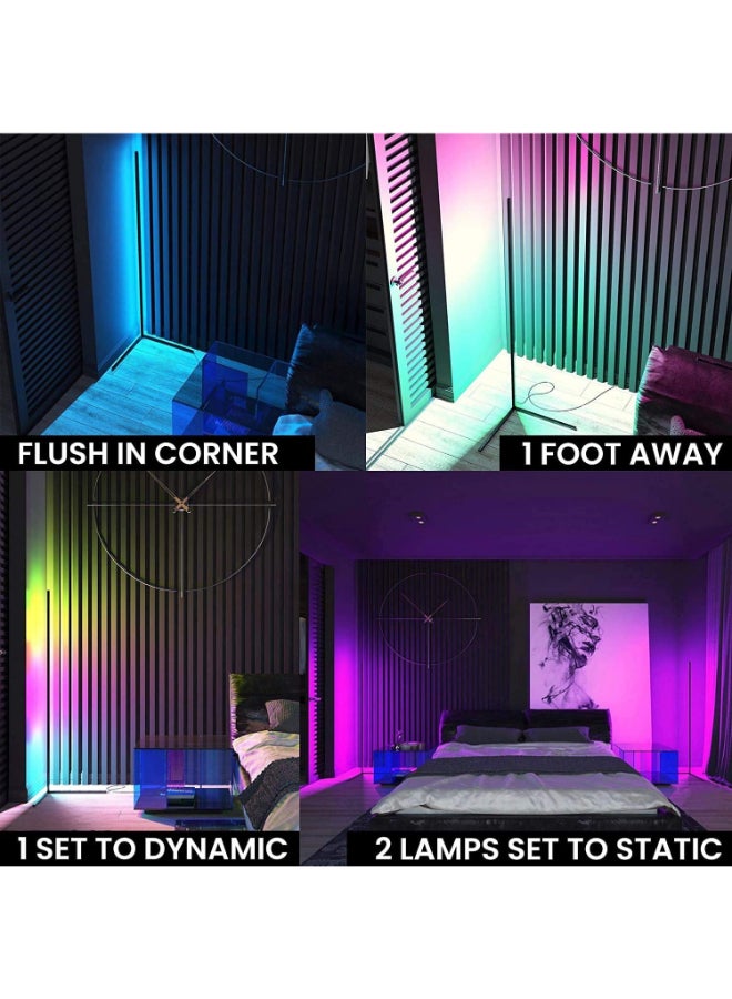 Remote Control LED Light Corner Lamp Multicolour 132cm - Image 5