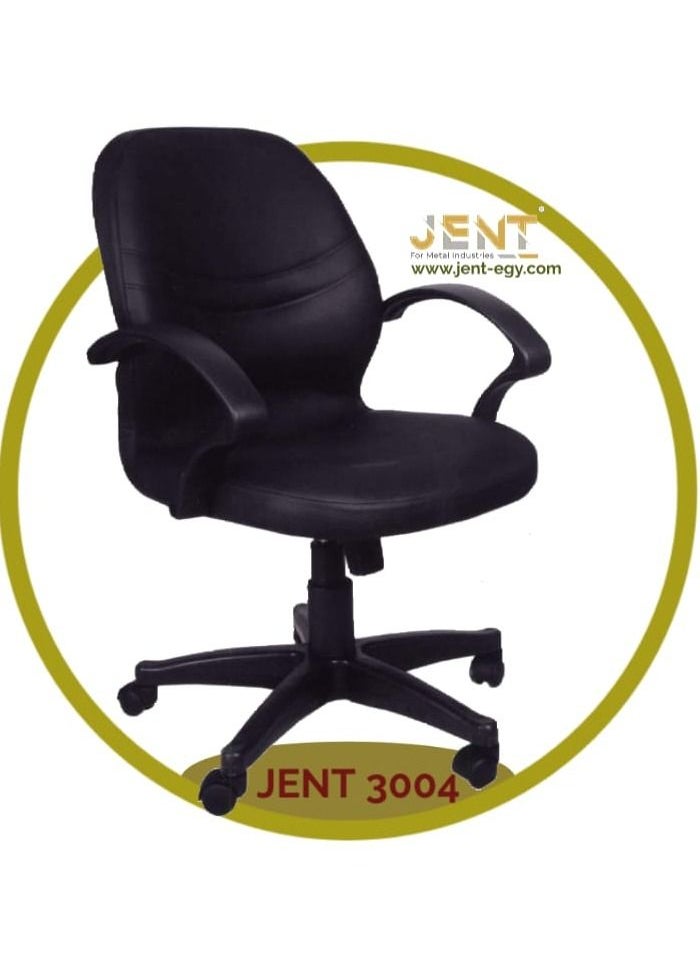 JENT - Swivel Office Chair -Black - Image 1