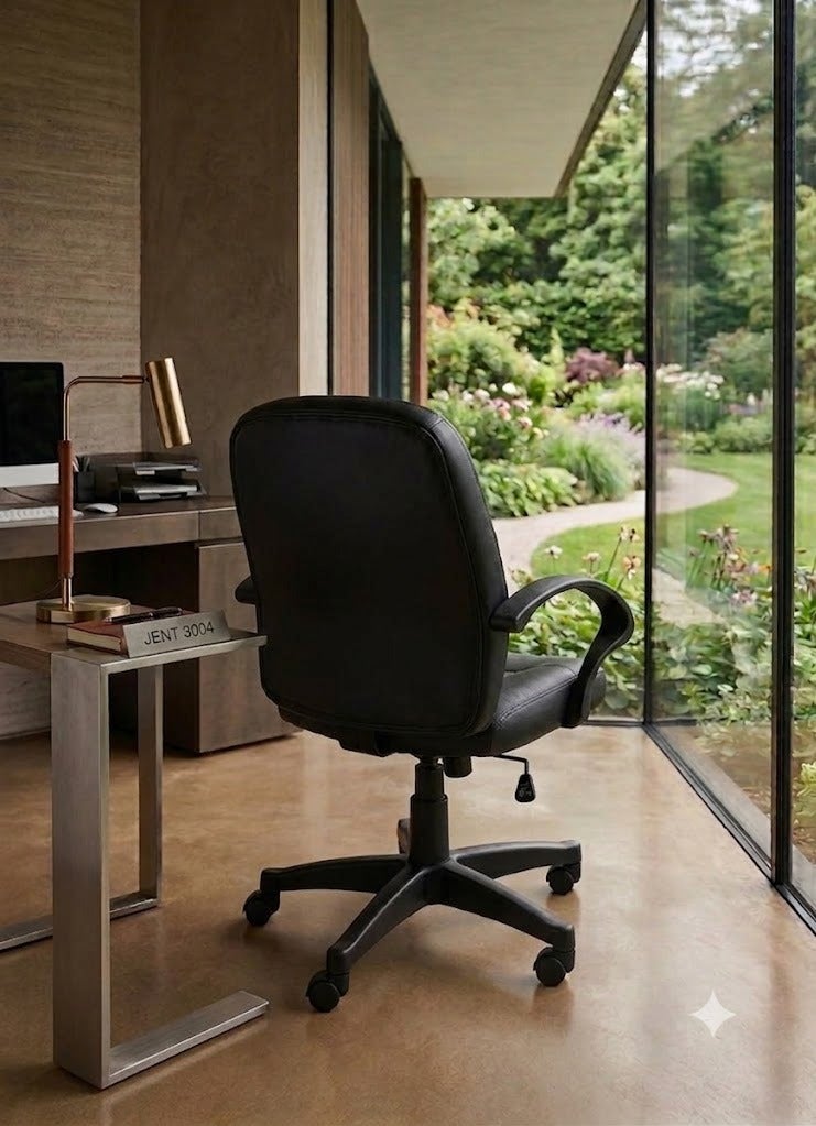 JENT Swivel Office Chair -Black - Image 2