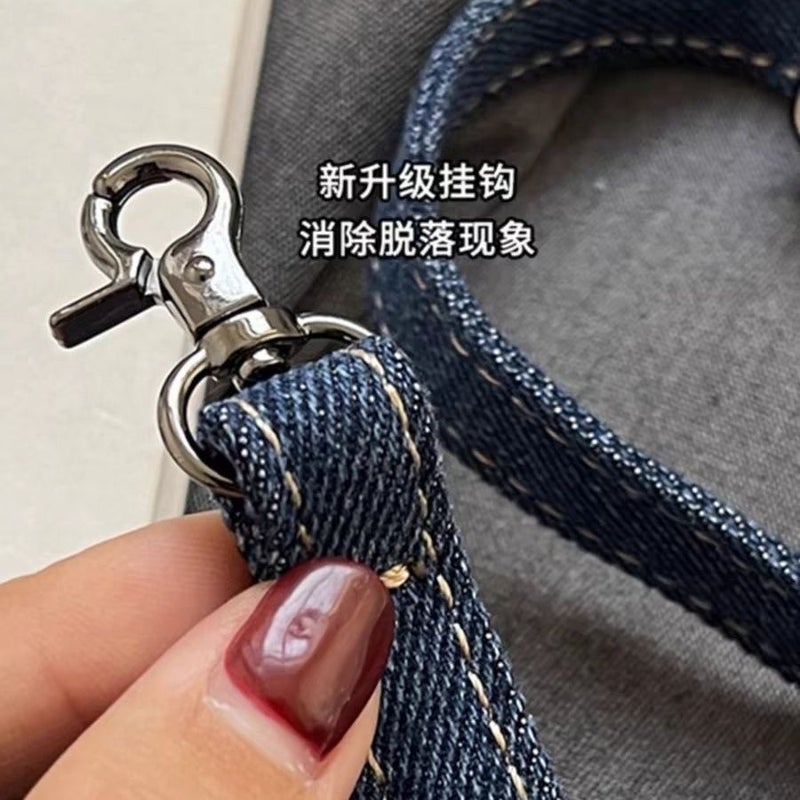New Original Denim Bag Mobile Phone Bag Crossbody Bag Literary Handbag Versatile Commuting Handmade Women'S Bag - Image 5