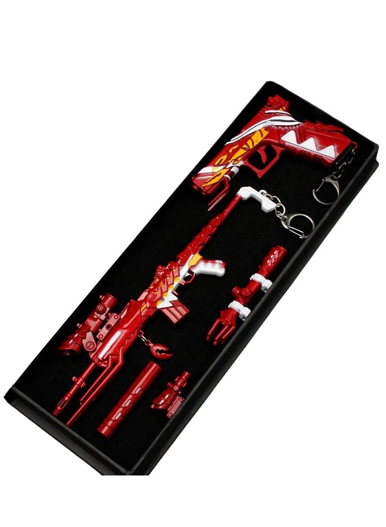 Peace Elite Weapon Pan Gift Box Set Alloy Model Ornaments Keychain - Image 1