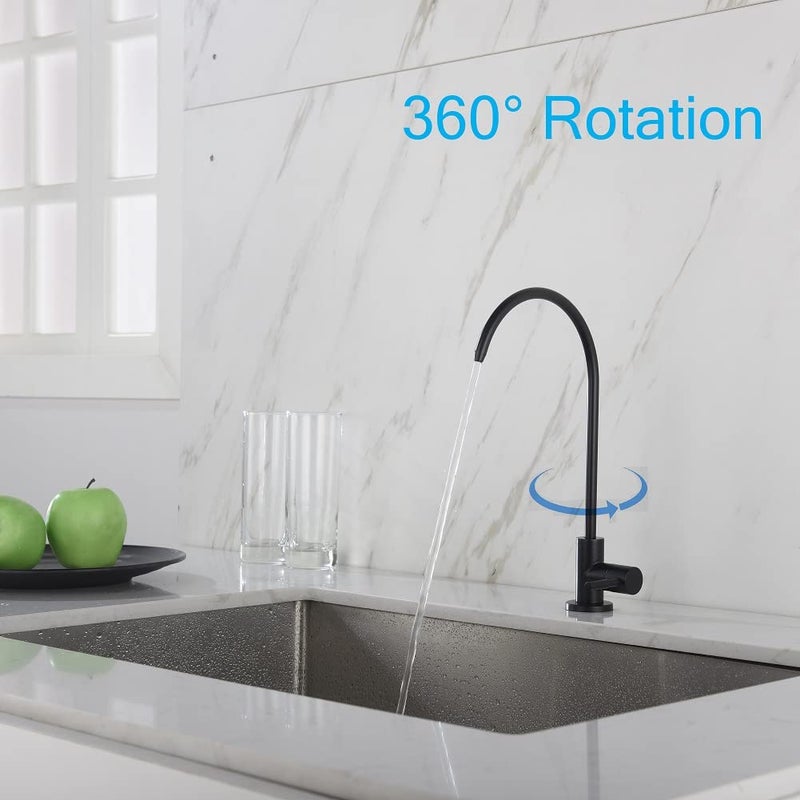 Apaix Drinking Water Faucet Matte Black, Kitchen Water Purifier Faucet for Non-Air Gap Reverse Osmosis Water Filtration System - Image 4