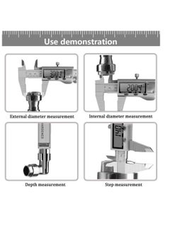 Generic Digital Caliper 6 Inch Measuring Tool Stainless Steel Vernier Caliper Digital Micrometer with Large LCD Screen Auto-Off Feature Inch/Metric Conversion Measuring Tool Caliper  - Image 4