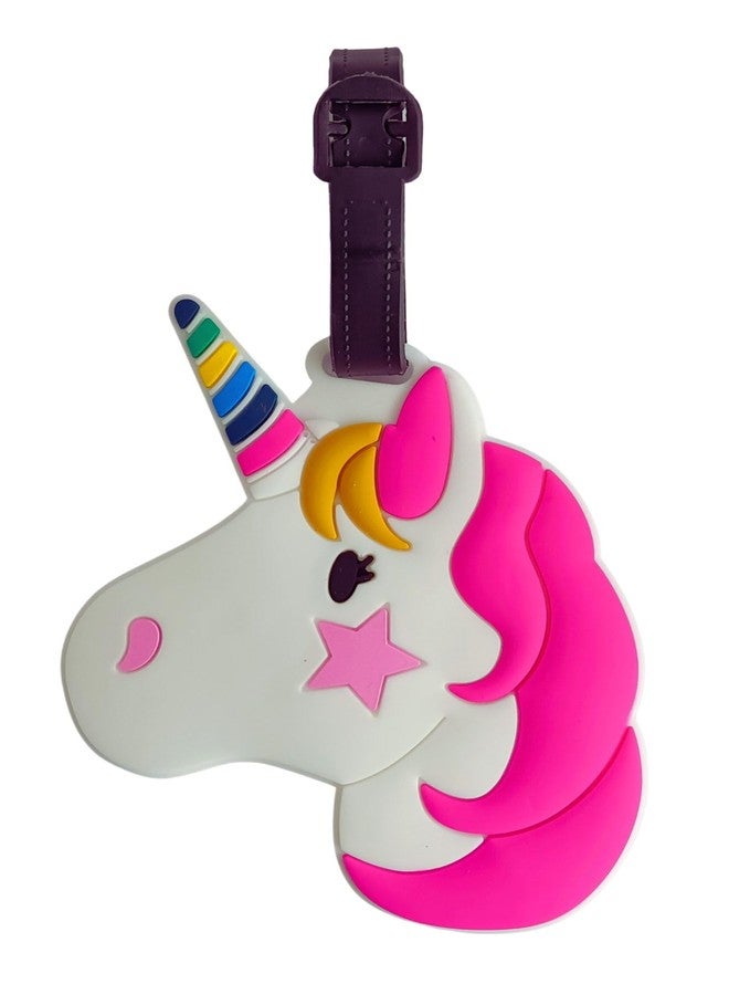 GOLD LEAF Unicorn Luggage Tags - Cute Silicone Travel ID Bag Tags for Suitcases, Backpacks, and Travel Accessories for Teens, Adults, and Animal Lovers (Pack of 1Pcs) - Image 1