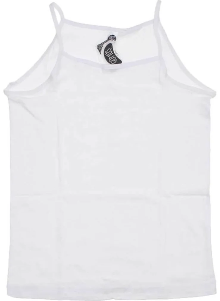 Gümüş Silver 6 Pack Women's Undershirt with Ribbed and White Rope Straps