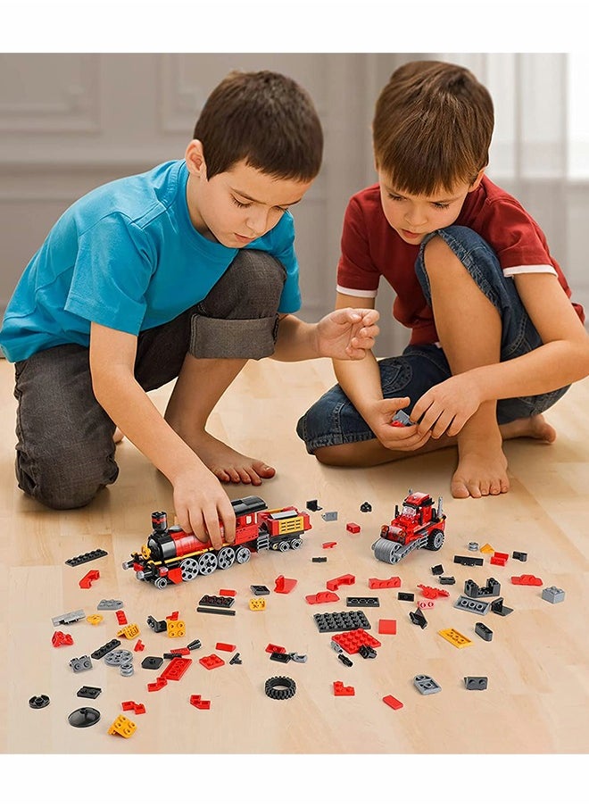 GROIC 3 In 1 Toy Building Set, Boy Train Building Set, Creative Stem Toys For Kids, Train Tractor Motorcycle Blocks, Creative Kids Gifts  - Image 5