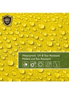 RhinoKraft Rhinokraft Heavy Duty AllPurpose Tarp 18ft x 12ft 130 GSM Waterproof UV Resistant Yellow  - Image 3