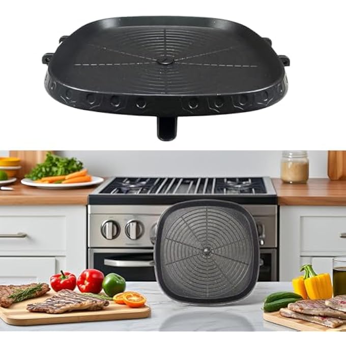 CHYIR KoreanStyle Square Grill Pan With Maifan Stone Coated SurfaceNonStick Smokeless Barbecue Stovetop Plate For Indoor Outdoor Bbq - Image 3