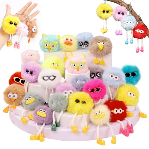 OMyFav 24 PCs Kids Keychains  Keychain Cute for Birthday Backtoschool Goodie Bags Pinata Toys Classroom Prizes Elementary Carnival Prizes in Bulk Party Favors 812 Back to School Gift