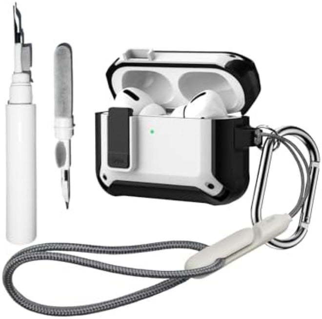 NOUKAJU [4 in 1] Lock Case Compatible with AirPods Pro 3 with Keychain,Lanyard and Cleaning Pen Kit,Military Grade Armor Shockproof Rugged Shell Protective Cover for Women Men - Image 1
