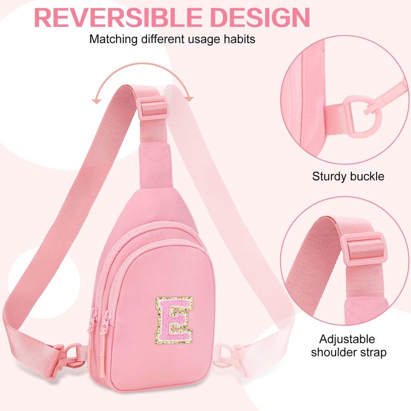 Kejea Birthday Gifts for for Girls Women- Personalized Initial Sling Bag Cross Body Bag Fashion Waist Packs Trendy Travel Fanny Pack with Initial Letter Patch Cute Stuff A - Image 5