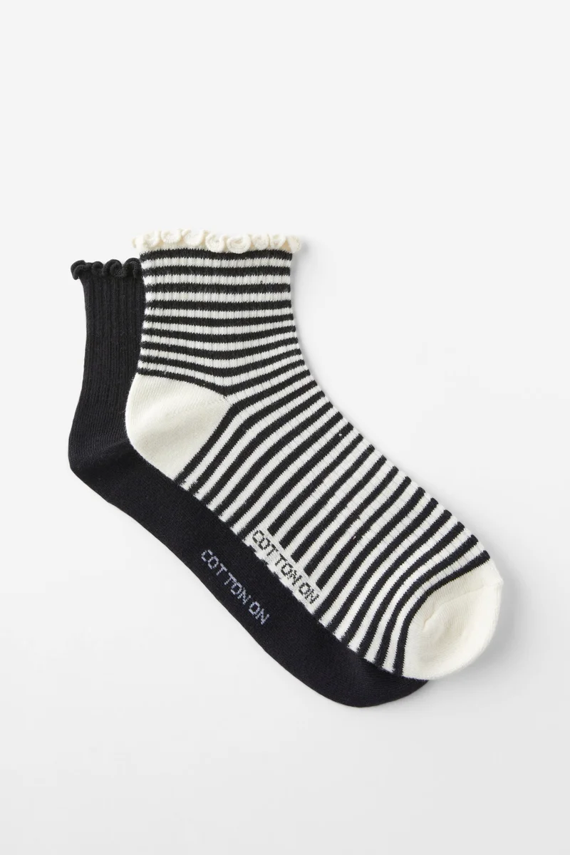 روبي زوج مثالي بكشكش مضلع للكاحل