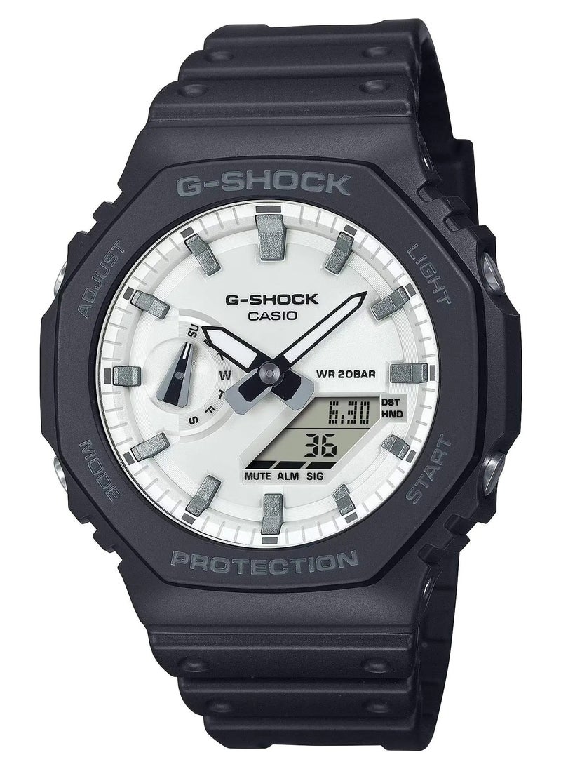 G-SHOCK G-SHOCK Men's Watch Analog-Digital Black and Brilliant White - GA-2100WD-1ADR  - Image 1
