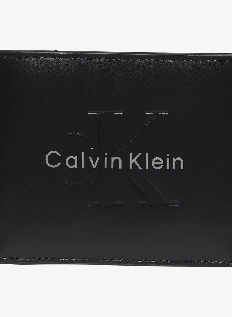 CALVIN KLEIN Smooth Leather Monologo Bifold Wallet