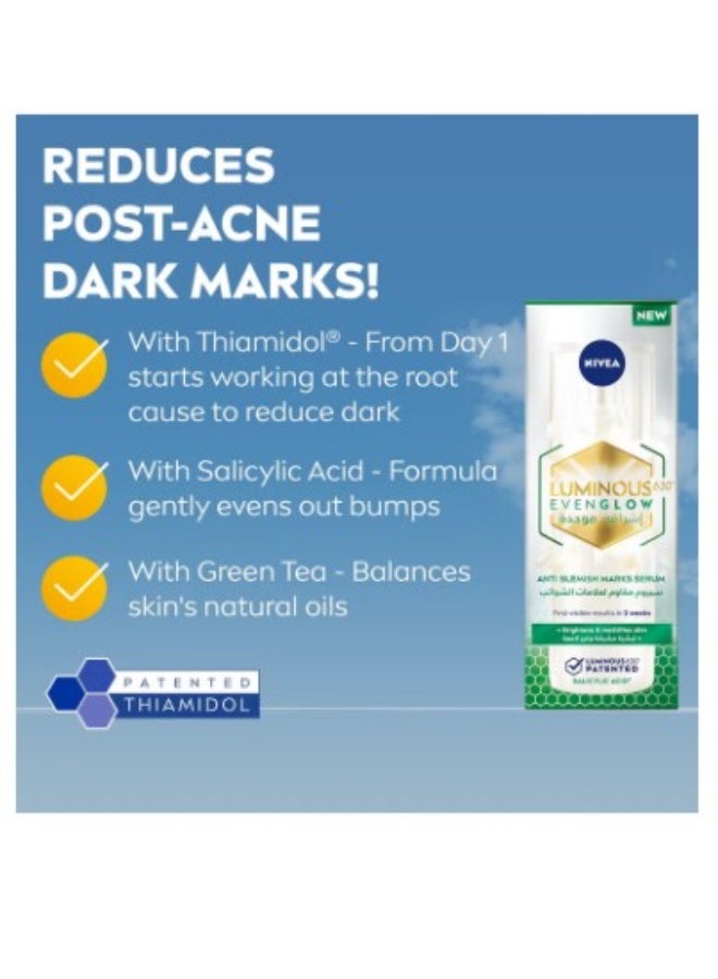 نيفيا سيروم NIVEA لومينس 630 لتقليل البقع الداكنة وآثار الحبوب للوجه مع حمض الساليسيليك 30 مل - Image 2