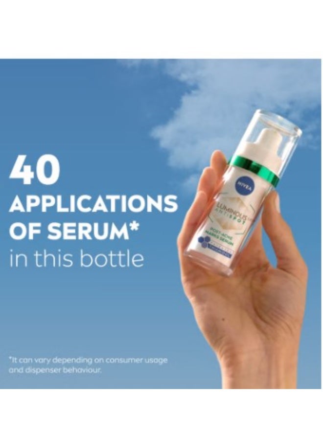 نيفيا سيروم NIVEA لومينس 630 لتقليل البقع الداكنة وآثار الحبوب للوجه مع حمض الساليسيليك 30 مل - Image 5