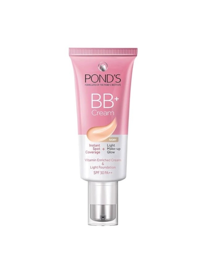 PONDS POND'S BB+ Cream, Instant Spot Coverage + Light Make-up Glow, Ivory 30g - Image 5