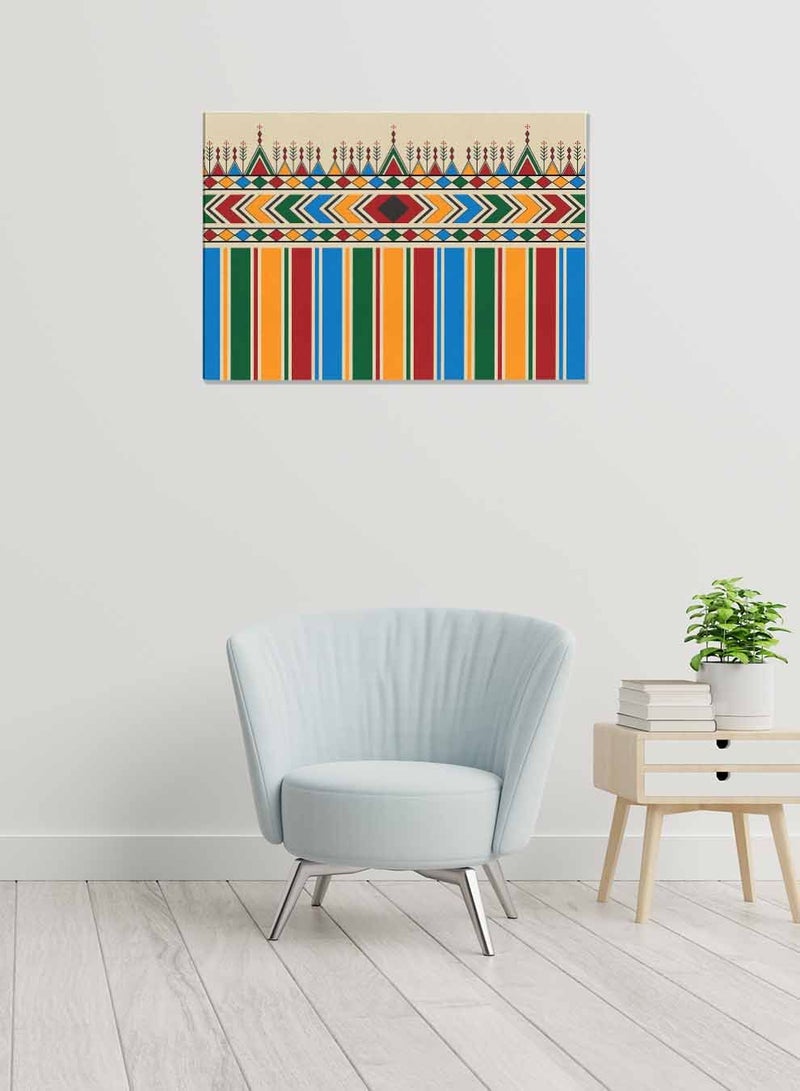 لوحة كانفاس على إطار خشبي، تصميم مستوحى من القط العسيري بمنظر أفقي، للمنزل، غرفة المعيشة، المكتب، الديكور - Image 2