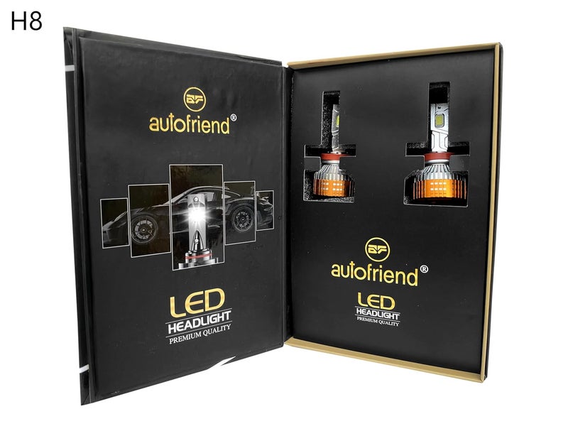 autofriend مصباح أمامي LED، H/8، H/11، 400 واط، 40000 لومن، 6000 كلفن أبيض بارد، IP67 مقاوم للماء (af-400w-H8) - Image 4