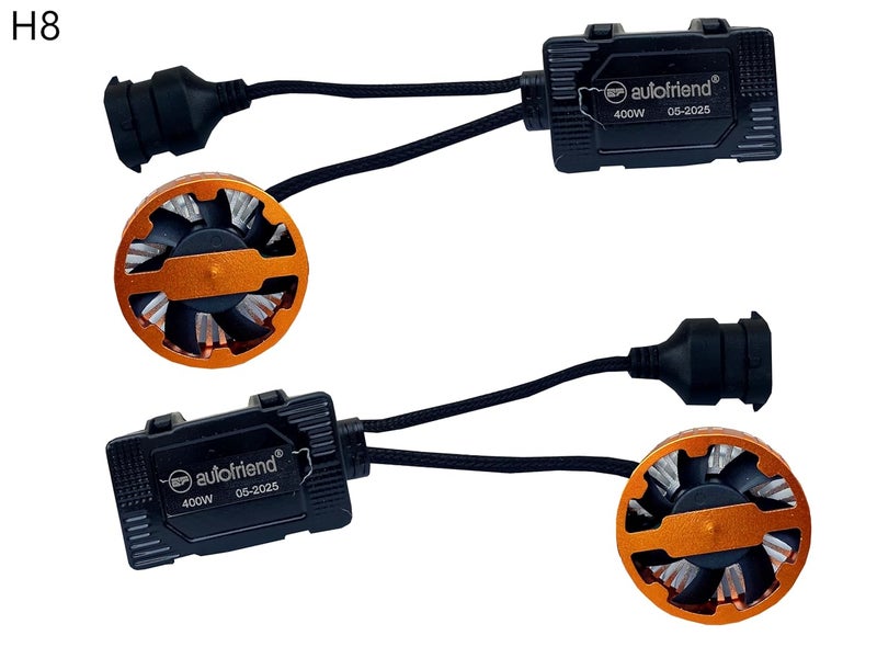 autofriend مصباح أمامي LED، H/8، H/11، 400 واط، 40000 لومن، 6000 كلفن أبيض بارد، IP67 مقاوم للماء (af-400w-H8) - Image 5