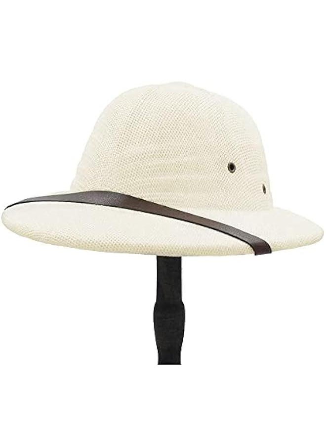 Generic 100% Straw Helmet Pith Sun Hat Summer Men Vietnam War Army Hat Dad Boater Bucket Hats Safari Jungle Miners Cap  - Image 1