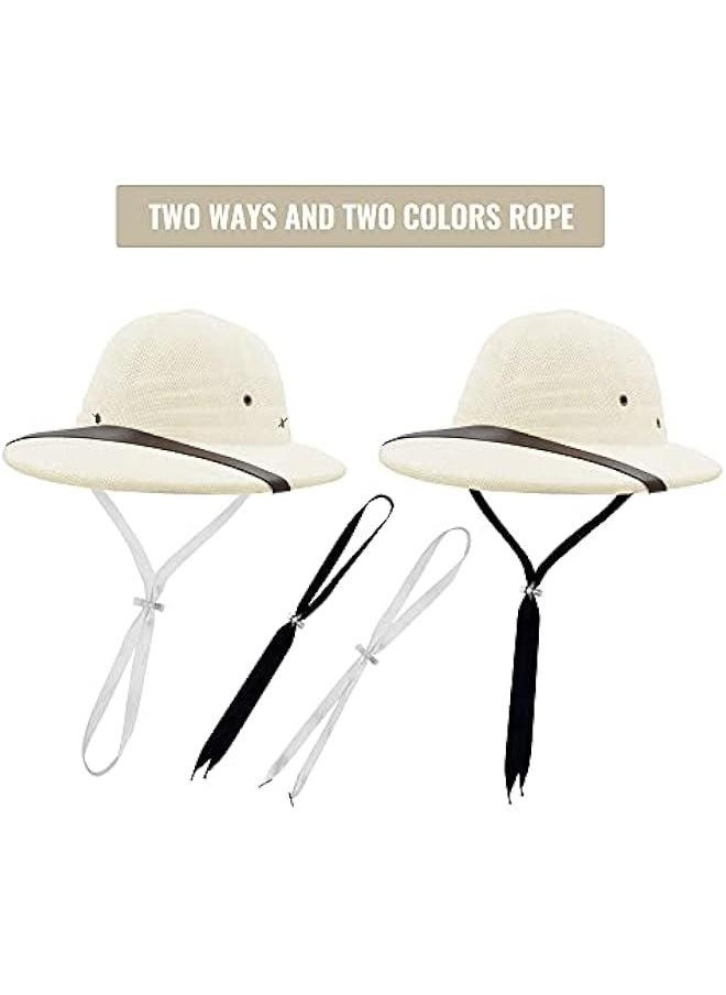 Generic 100% Straw Helmet Pith Sun Hat Summer Men Vietnam War Army Hat Dad Boater Bucket Hats Safari Jungle Miners Cap  - Image 3