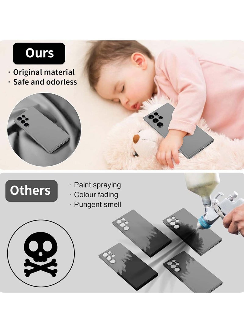 دبليو تيك غطاء حماية من السيليكون السائل الناعم لهاتف سامسونج جالاكسي S26 ألترا 5G 2025 (MCRPSN) - رمادي - Image 5