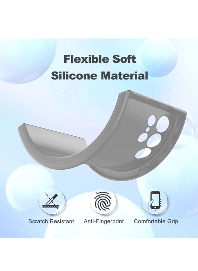 دبليو تيك غطاء حماية من السيليكون السائل الناعم لهاتف سامسونج جالاكسي S26 ألترا 5G 2025 (MCRPSN) - رمادي - Image 3