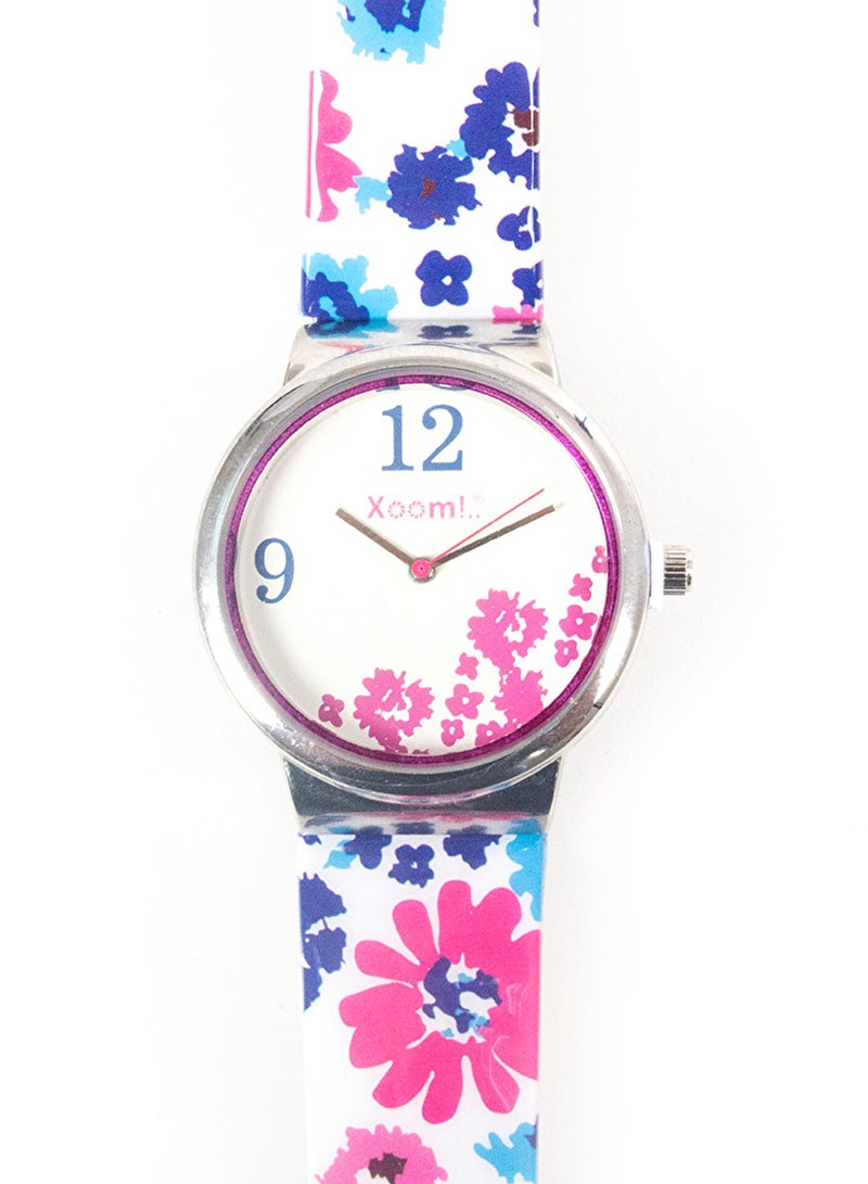 Xoom Women Wristwatch, 3 ATM Waterproof, Stainless Steel, Silicon Strap - Image 1