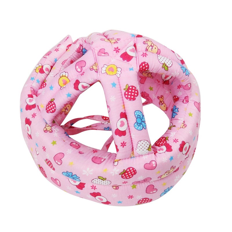 FLYPARTY Adjustable Infant Baby Toddler Protective Hat Helmet Safety Cap Red Sweets - Image 3
