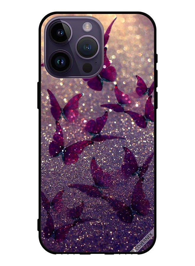 Covernex Protective Case Cover For Apple iPhone 14 Pro Max Glitters Butterflies - Image 1