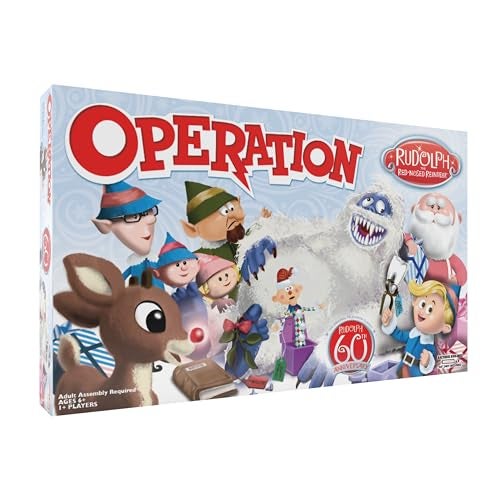 USAopoly Operation Rudolph The Red Nosed Reindeer 60th Anniversary Board Game Classic Electronic Remove The Objects or Get The Buzzer Game Featuring Bumble the Abominable Snow Monster Ages 6 Players 1 - Image 1