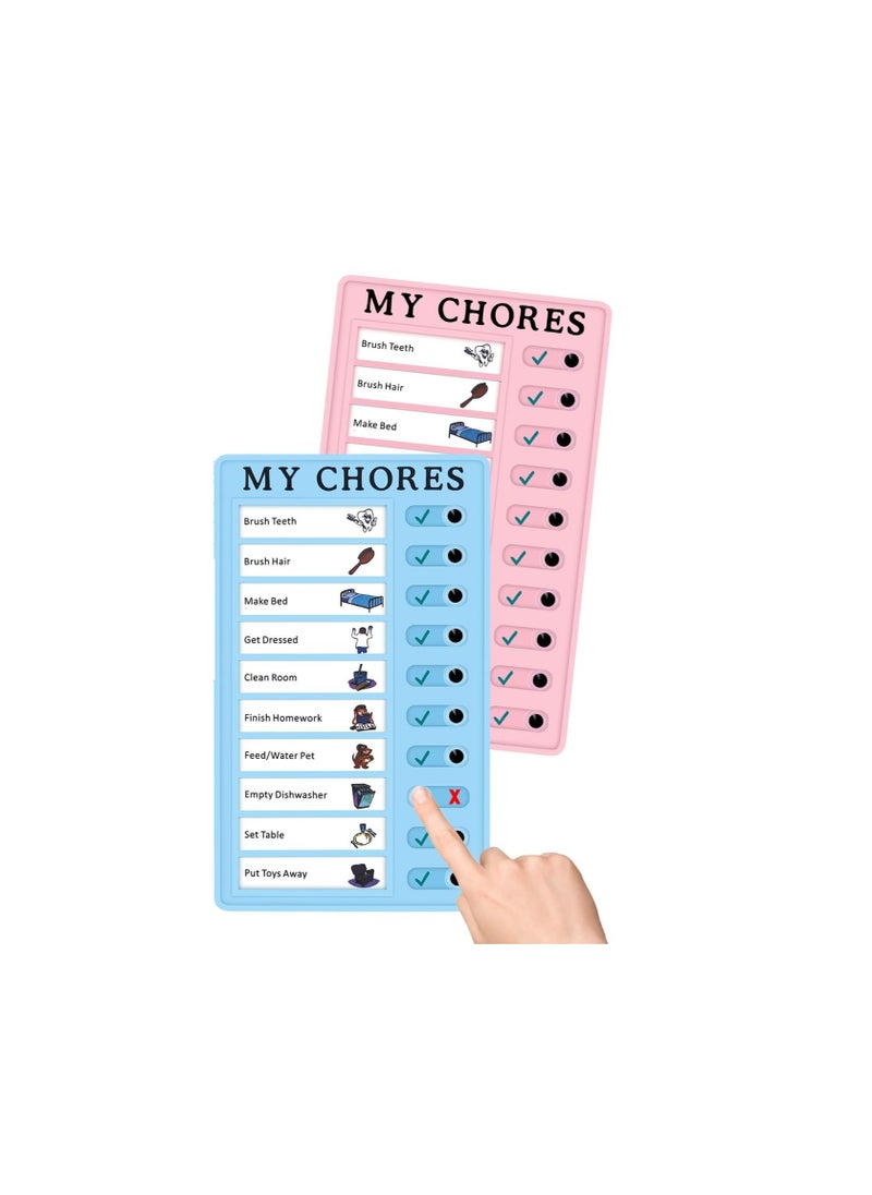 MarlaMall - 2 Pieces Memo Plastic Board Routine Chore Chart for Kids - Image 1