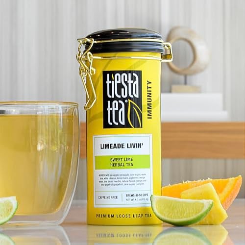 Tiesta Tea  Limeade Livin Loose Leaf Sweet Lime Herbal Tea NonCaffeinated Fruit Blend Makes Hot or Iced  Up to 50 Cups 4oz Refillable Tin - Image 5