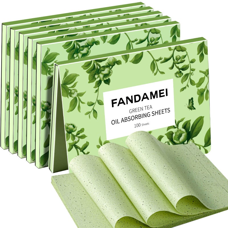 FANDAMEI Oil Blotting Sheets For Face, 600 PCS Oil Blotting Papers, Blotting Paper for Oily Skin, Oil Control Film, Oil Absorbing Sheets For Face, Oil Absorbing Tissues - Image 1