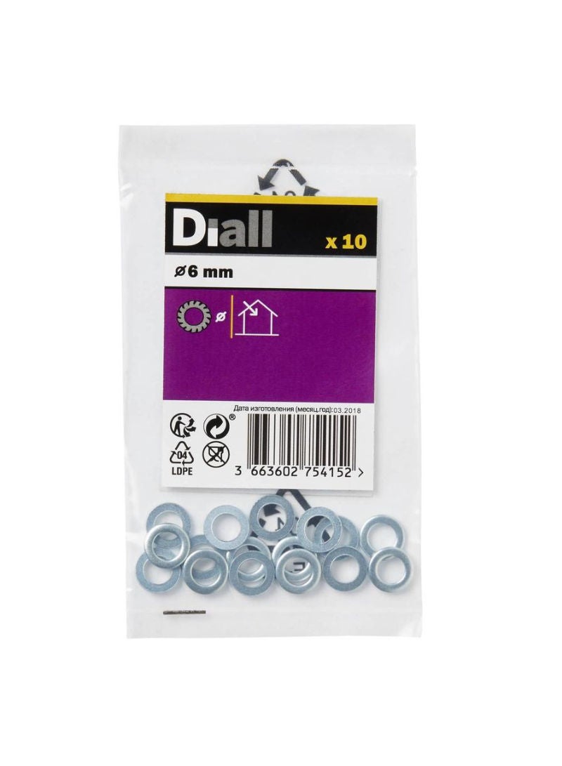 Steel Shakeproof Washer Pack M6 10 Piece 