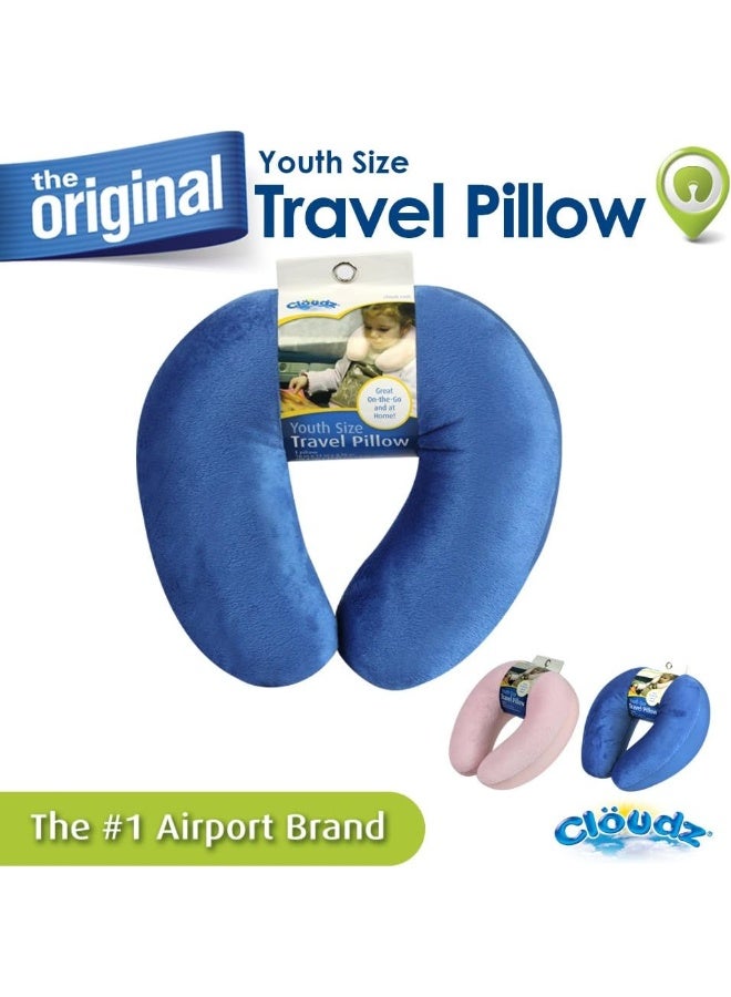 Cloudz Kids Dual Comfort Microbead Airplane Travel Neck Pillow Super Soft Cozy Plush on One Side Cool Relaxing Spandex on The Other Keep Your Kids Comfy and Supported at Home or On The Go  Pink - Image 5
