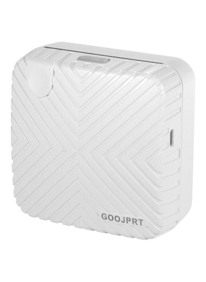NIBEMINENT Pocket Bluetooth Mini Printer White  - Image 1